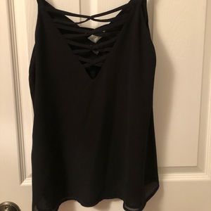 Naked Zebra Lace up flowy tank